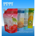shampoo packaging pouch with reusable spout
